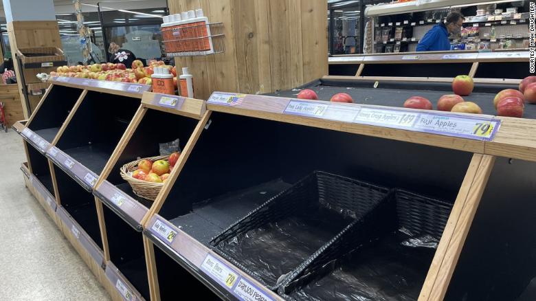 empty shelves
