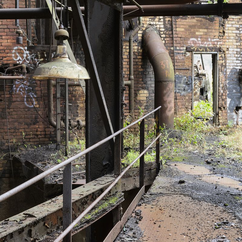 Rusted out urban scene