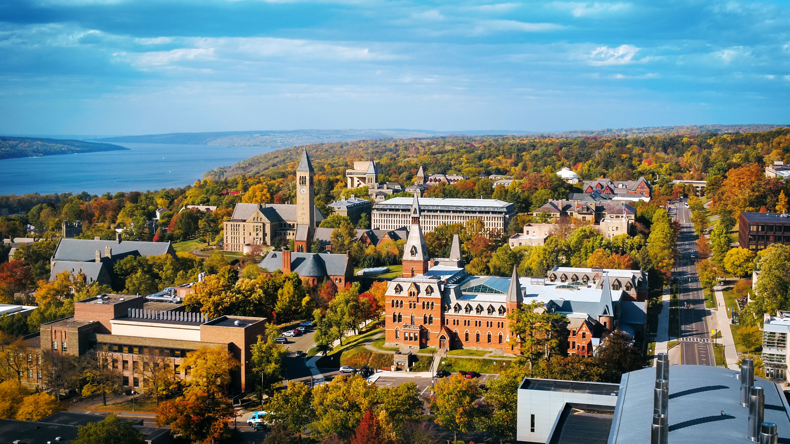 Aerial view of Cornell Campus