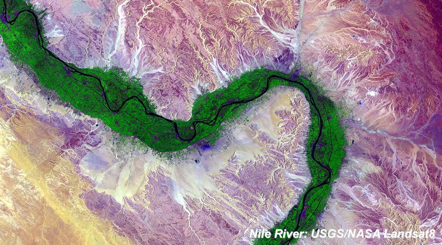Nile River: USGS/NASA Landsat8