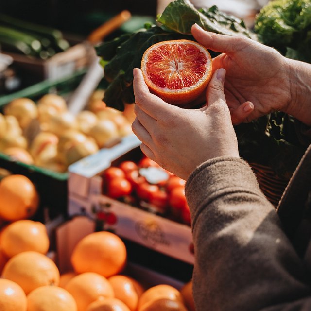 Shopping for fruit and vegetables