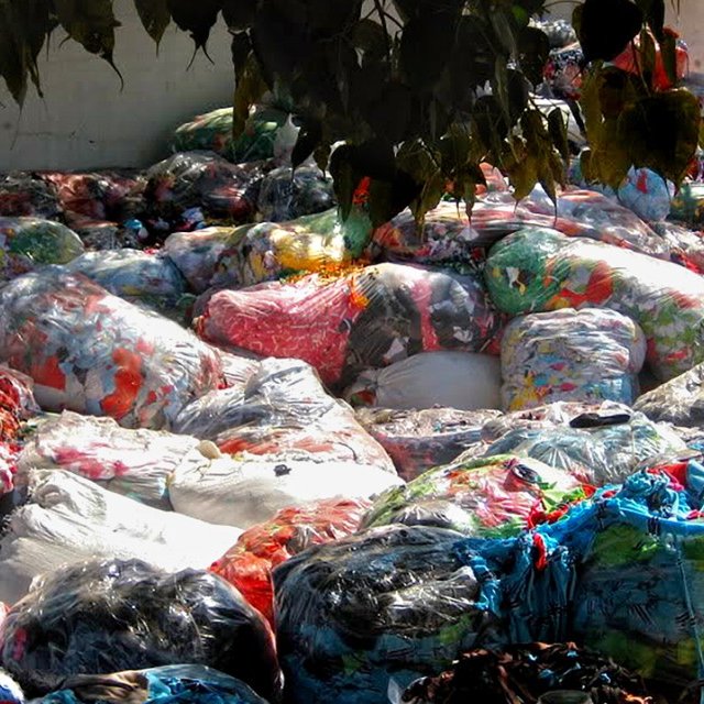 discarded textiles in southern India