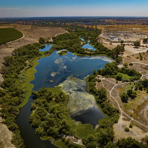 San Joaquin River in Fresno California Central Valley