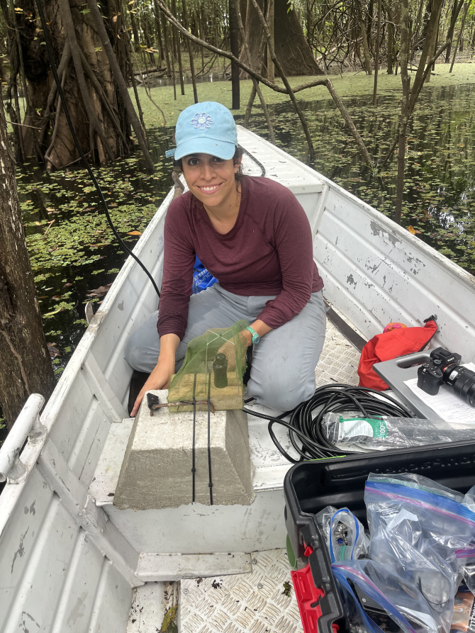Ecology and evolutionary biology doctoral candidate Marisol Valverde Montellano conducts research in the Brazilian Amazon
