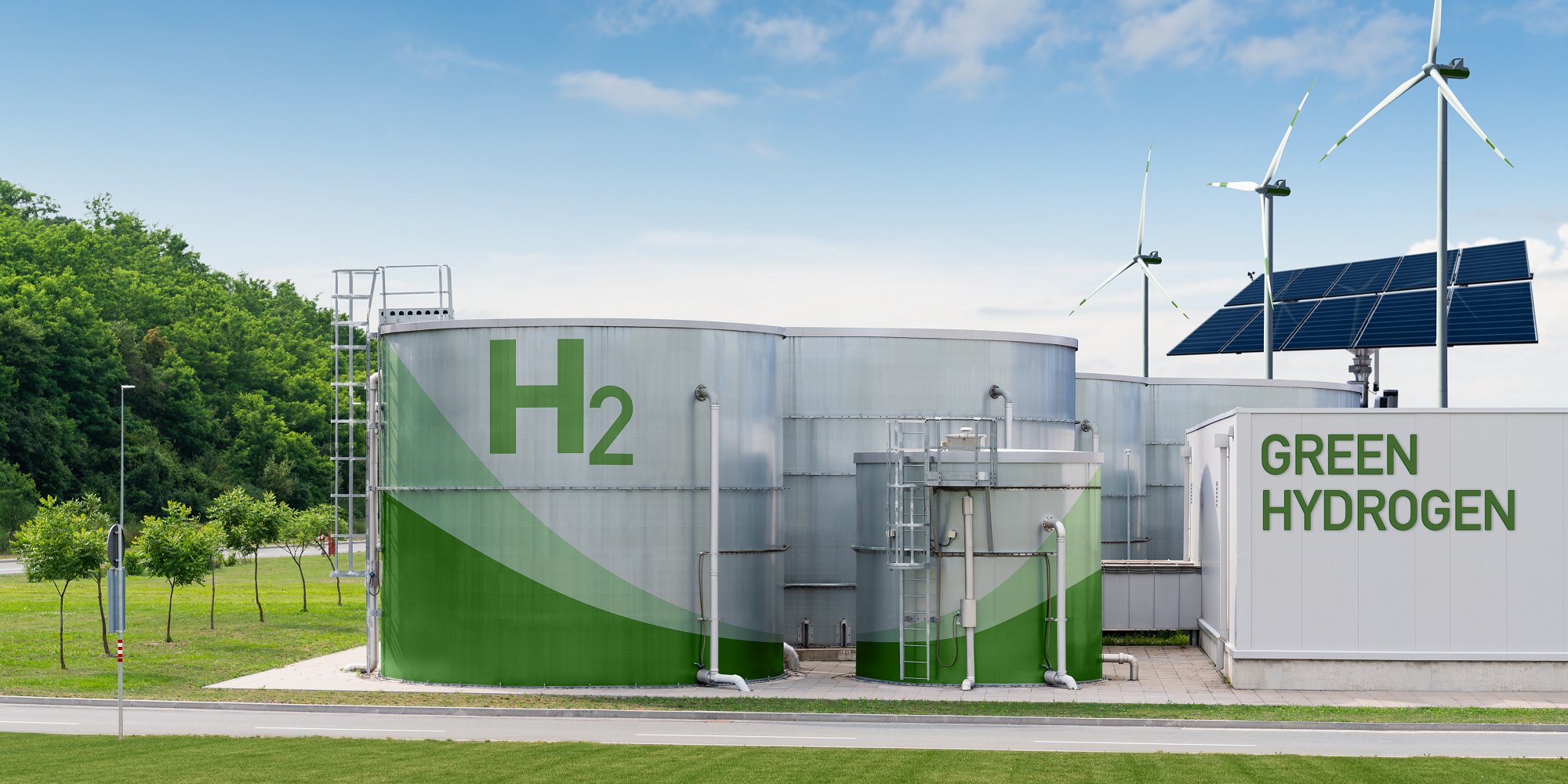 Green Hydrogen facility - producing from renewable sources (iStock)