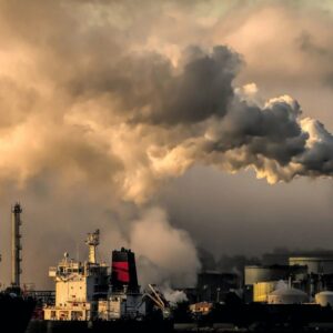 Emissions from smokestacks (Unsplash)