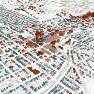 Urban buildings heat and energy map