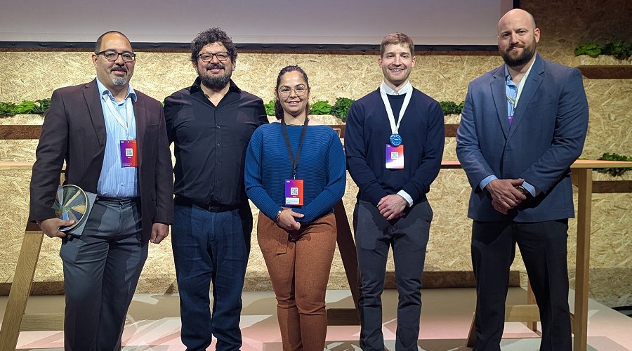 Daniel Mason-D’Croz, Mario Herrero, and Patrick Beary with grad students at EAT Lancet event