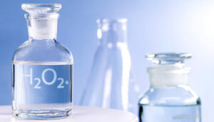 Chemicals on a lab table