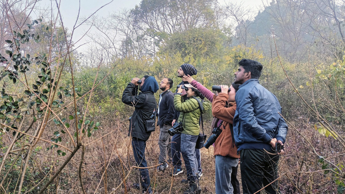 Citizen scientists in India participate in the Great Backyard Bird Count. (Credit: Himani Singh Khati/Provided)