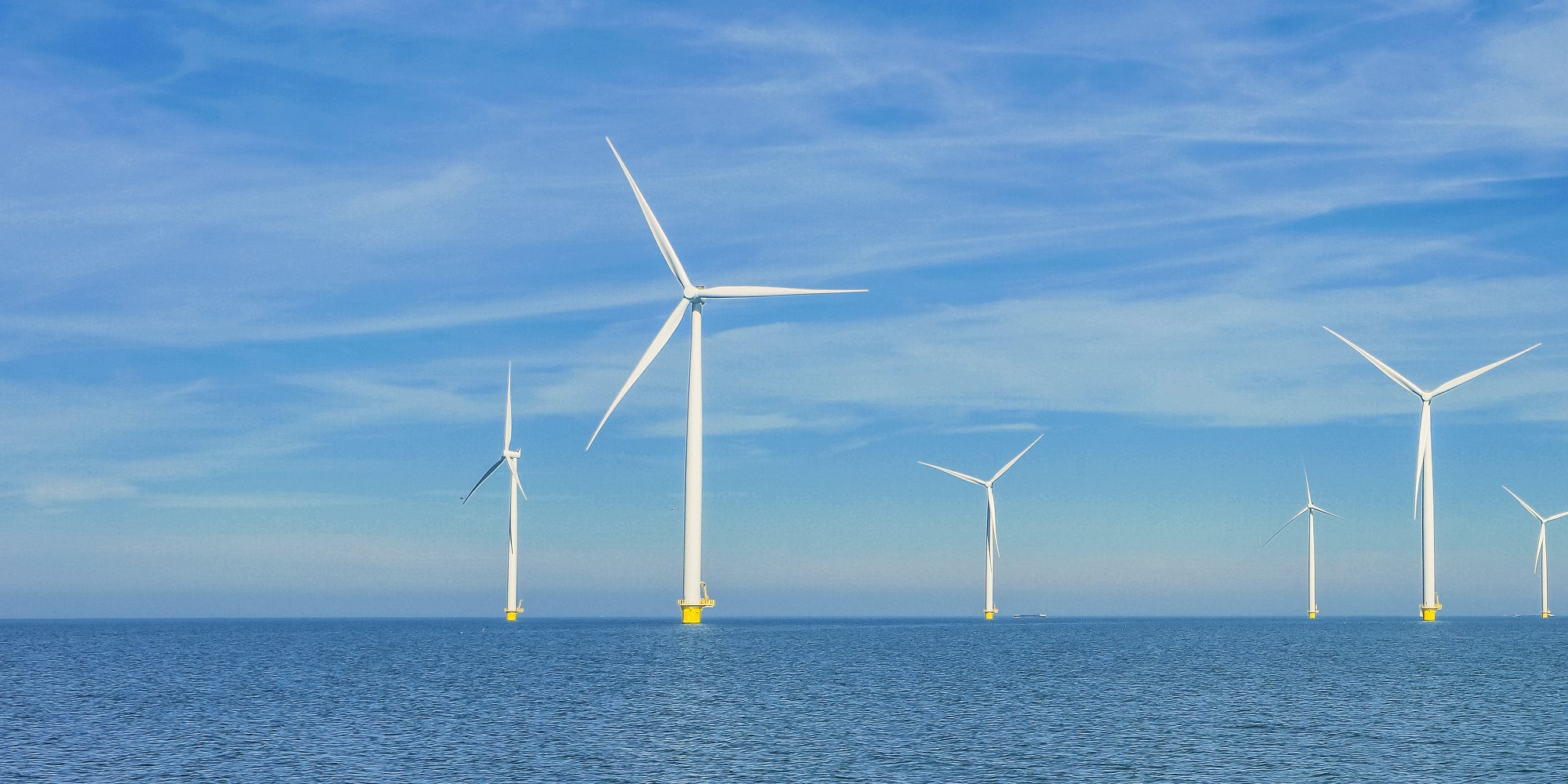 Wind turbines in the ocean