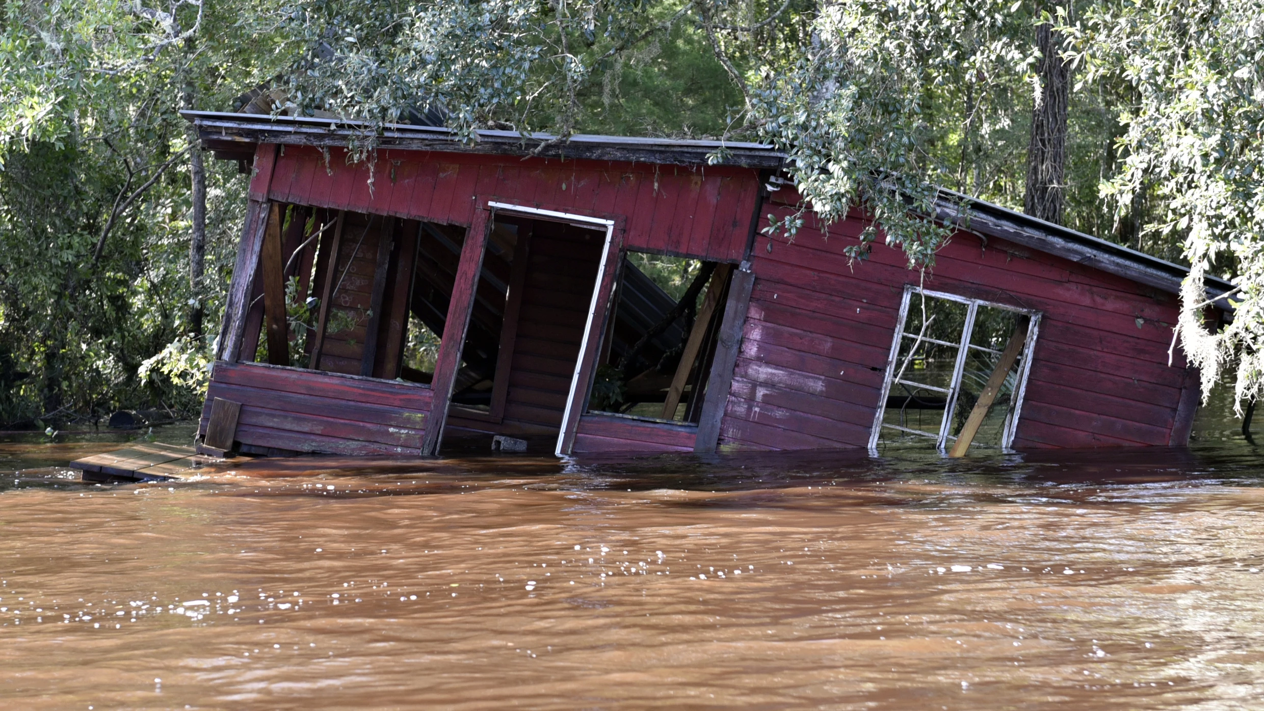 Hurricane Irma flooded the Santa Fe River in 2017, causing damage to inland communities in North Central Florida. (Courtesy of Florida Fish and Wildlife Conservation Commission/Tim Donovan)
